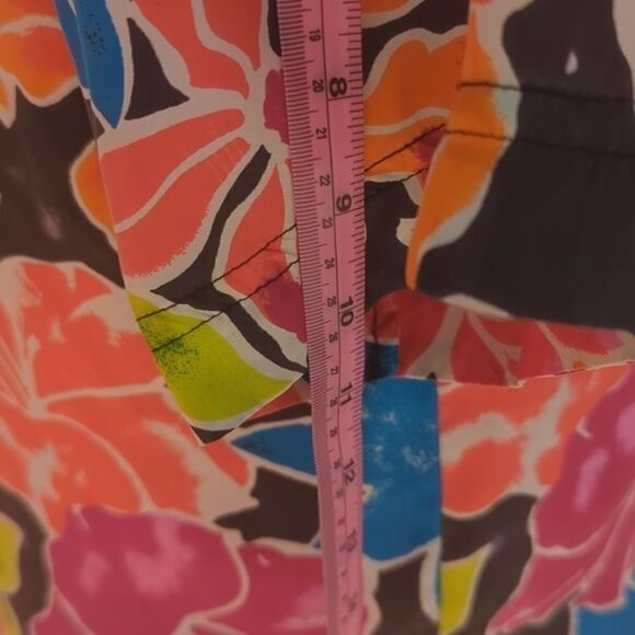 Jack Mulqueen Vintage Women's Silk Round Neck Floral Pullover Blouse Size Medium - Picture 5 of 8